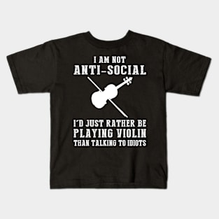 Fiddling Away Fools - Embrace the Violin Humor! Kids T-Shirt